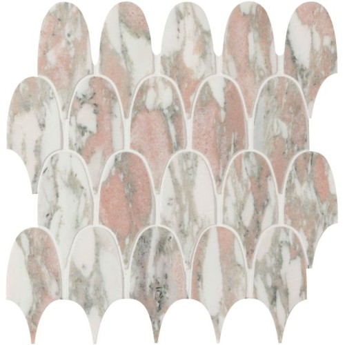 Capietra - East Java Marble Plume Mosaic 30.3 x 35 x 1.0cm